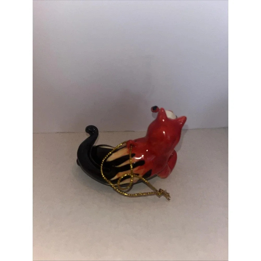 Amy Lacombe Ornament Hot Rod Flames‎ 2002 Red Yellow Black Anna Creations